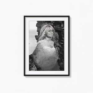 Brigitte Bardot Print, Vintage Hollywood Black and White Wall Art, Vintage Print, Photography Prints, Museum Quality Photo Art Print