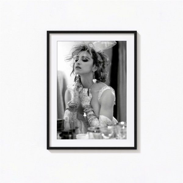 Madonna Print, Feminist Wall Art, Fashion Poster, Black and White Wall Art, Vintage Print, Photography Prints, Museum Quality Photo Print