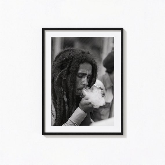 bob marley cigarette Bob Marley Cigarette Print, Jamaican Reggae Singer, Black and White Wall  Art, Vintage Print, Photography Prints, Museum Quality Photo Print