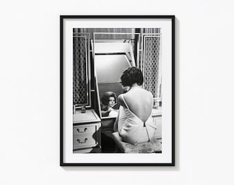 Sophia Loren Poster, Sophia Loren Hollywood Black and White Wall Art, Vintage Print, Photography Prints, Museum Quality Photo Art Print