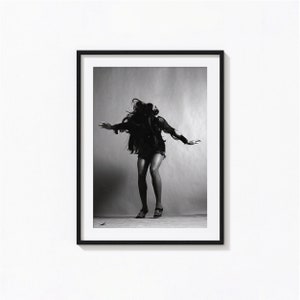 Impresión de Tina Turner, RIP Tina Turner, arte de pared en blanco y negro, impresión vintage, impresiones fotográficas, impresión de arte fotográfico de calidad de museo