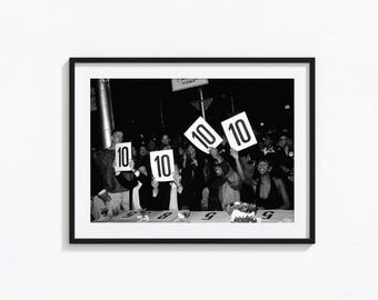 Stampa 10 su 10, Quadro motivazionale in bianco e nero, Stampa vintage di giuria di ballo da sala, Stampe fotografiche, Stampa fotografica di qualità museale