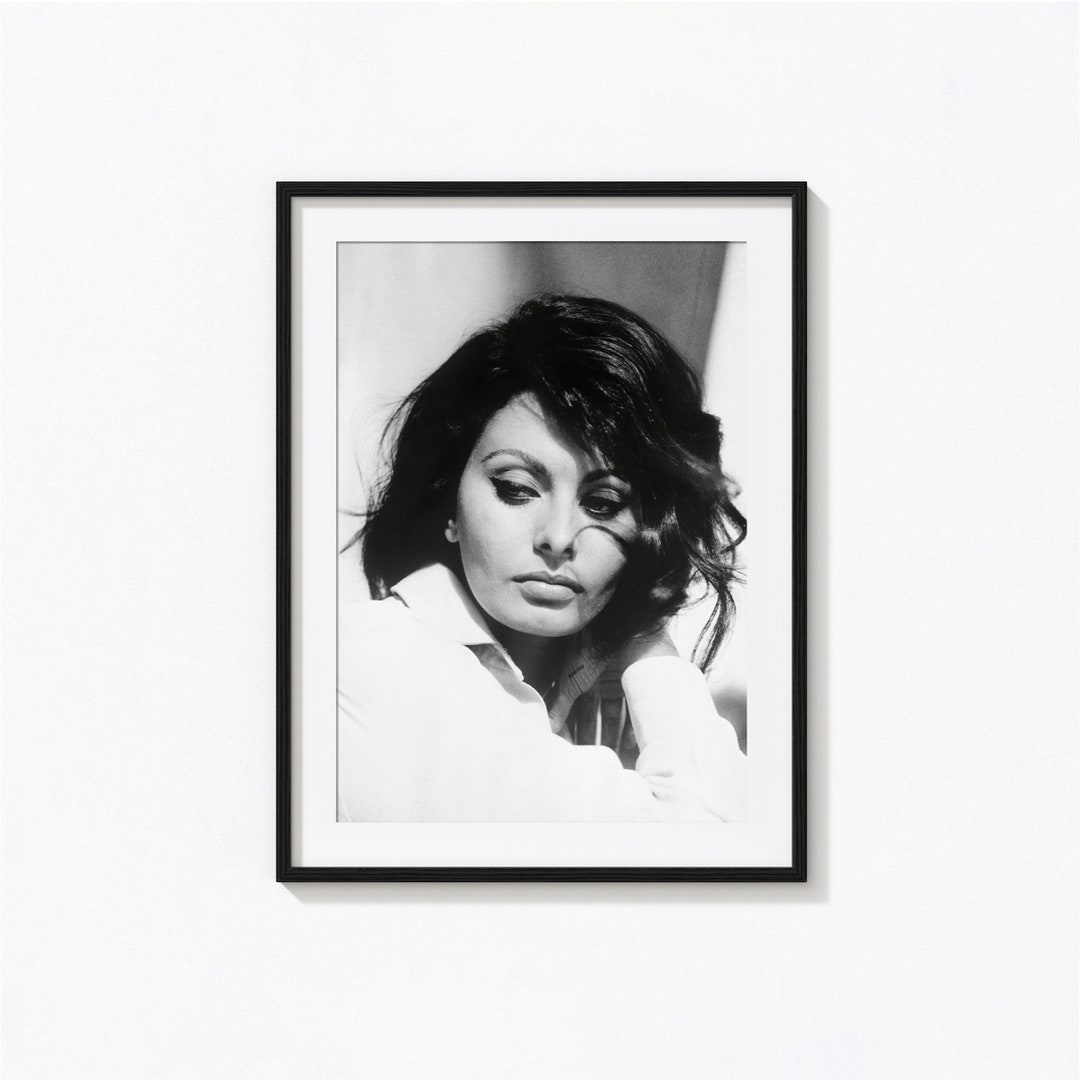Sophia Loren Poster Sophia Loren Hollywood Black and White Etsy