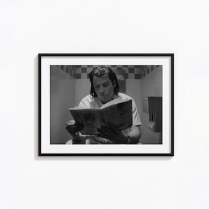 Poster del film Pulp Fiction, John Travolta, Divertente decorazione della parete del bagno, Stampa vintage, Stampe fotografiche, Stampa artistica fotografica di qualità museale
