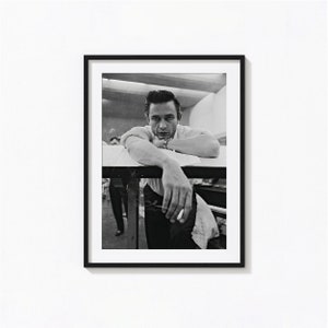 Póster de cigarrillos Johnny Cash, arte de pared musical en blanco y negro, impresión vintage, impresiones fotográficas, impresión de arte fotográfico de calidad de museo
