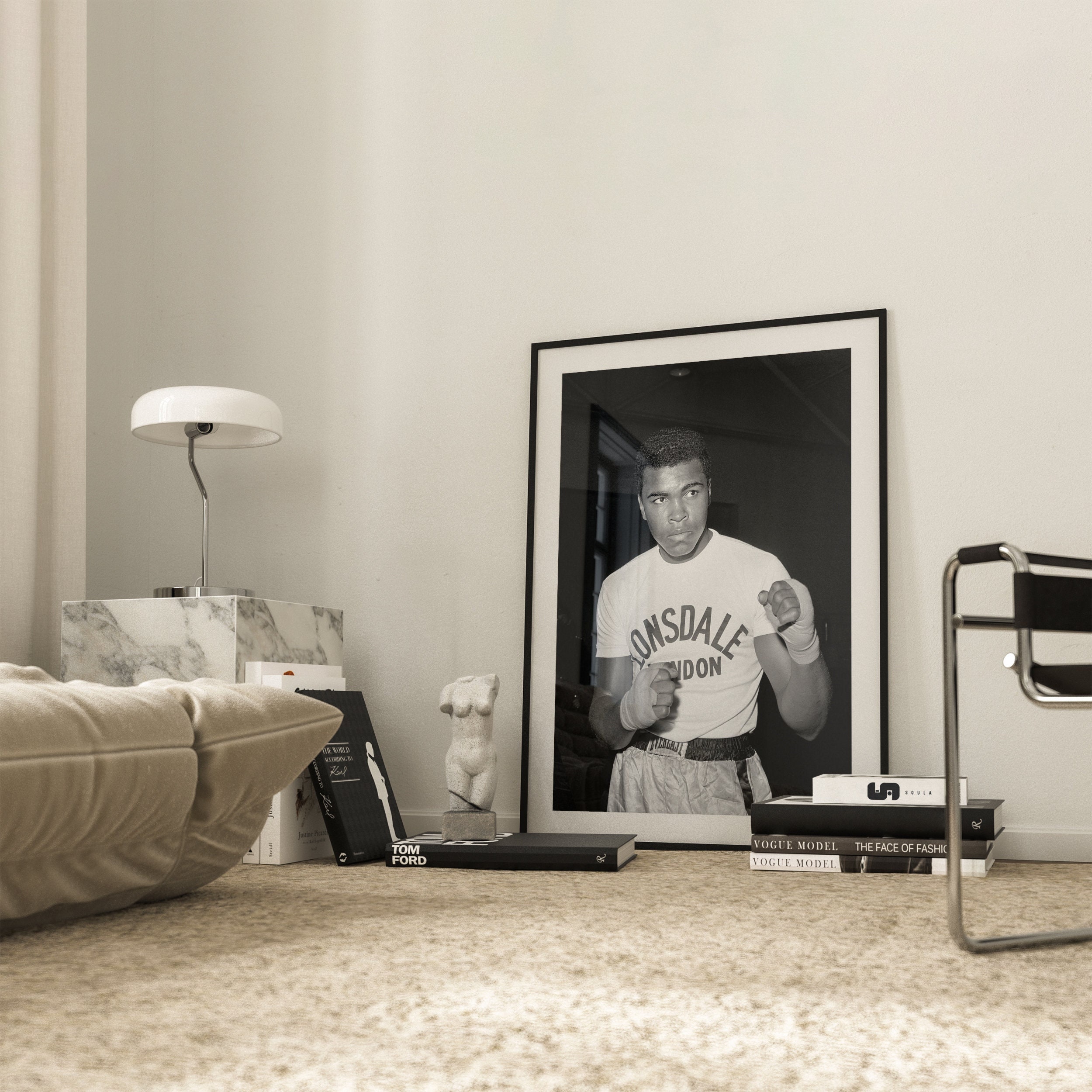 Muhammad Ali Print, Muhammad Ali Black and White Wall Art, Vintage ...