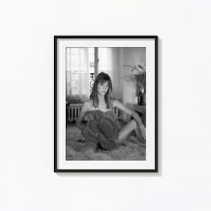 Jane Birkin - Paris 1968 Print, Fashion Black and White Wall Art, Vintage Print, Photography Prints, Museum Quality Photo Print