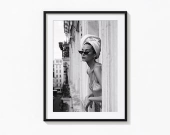 Stampa di moda, stampa murale in bianco e nero per cameretta di ragazze adolescenti, stampa vintage, stampe fotografiche, stampa fotografica di qualità museale, stampa femminista