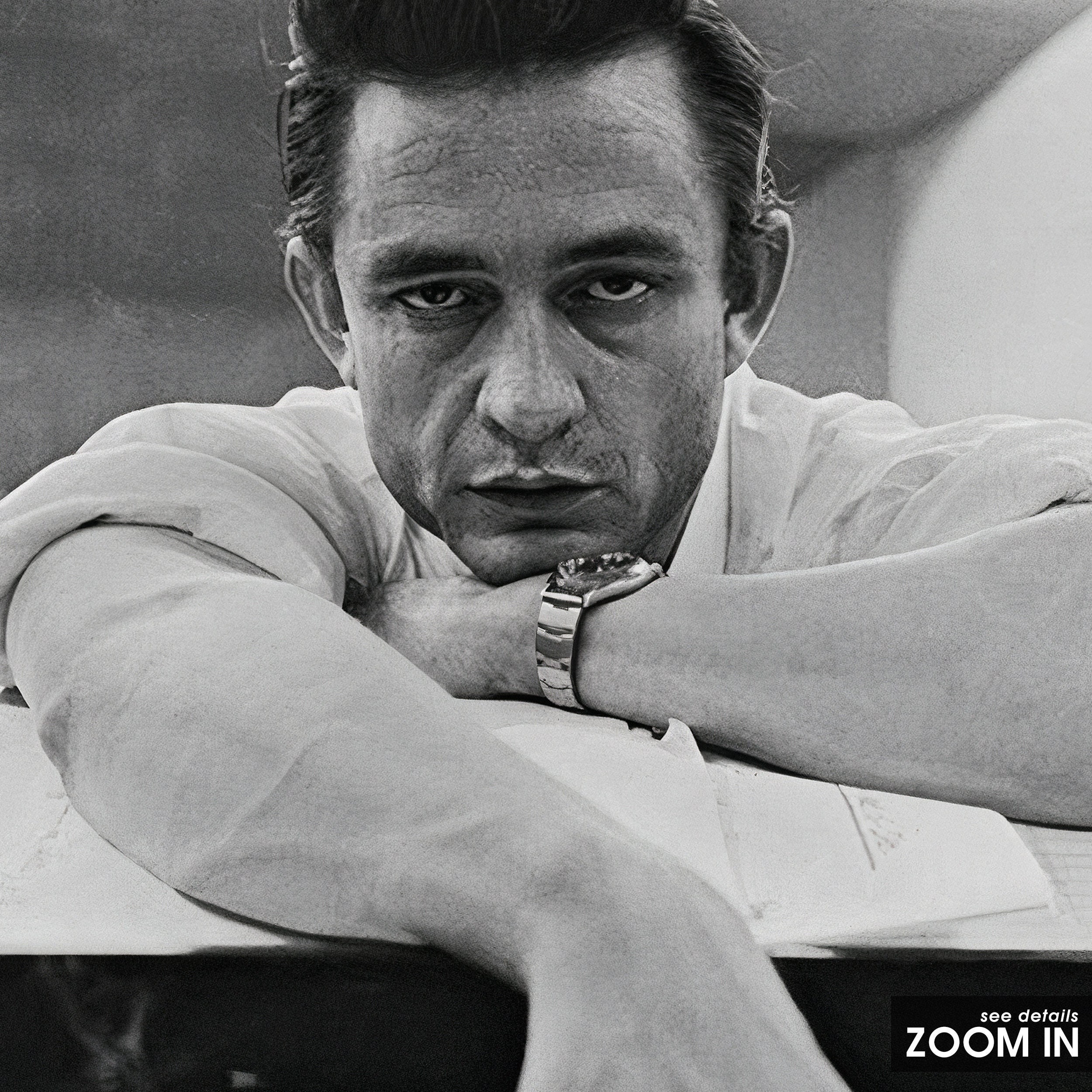 Johnny Cash Cigarette Poster, Music Black and White Wall Art, Vintage ...