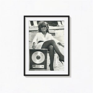 Tina Turner Druck, RIP Tina Turner, Schwarzweiß-Wandkunst, Vintage Druck, Fotografie Drucke, Foto Kunstdruck in Museumsqualität