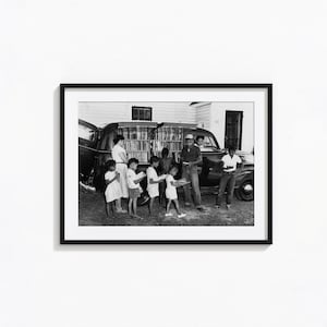 Impresión de niños afroamericanos, arte mural en blanco y negro, impresión vintage, impresiones fotográficas, impresión artística fotográfica con calidad de museo