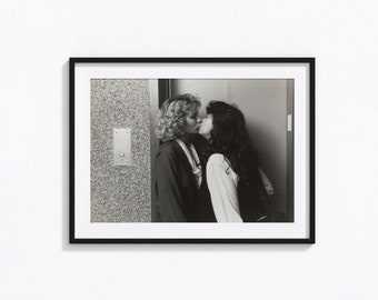 Vintage Lesbians Print, Women Kissing Black and White Wall Art, Vintage Print, Photography Prints, Museum Quality Photo Art Print