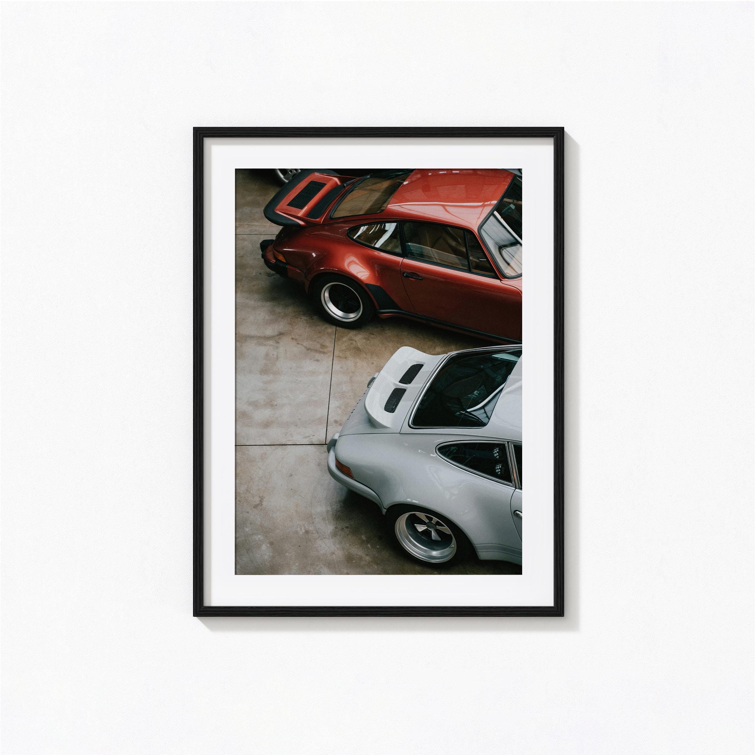 Porsche 911 Print, Vintage Porsche Rear View, Porsche Wall Art
