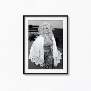 Dolly Parton Print, Dolly Parton Music Black and White Wall Art, Vintage Print, Photography Prints, Museum Quality Photo Art Print