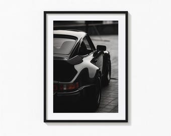 Rear View Porsche 911 Print, Vintage Porsche Black and White Wall Art, Vintage Print, Photography Prints, Museum Quality Photo Art Print