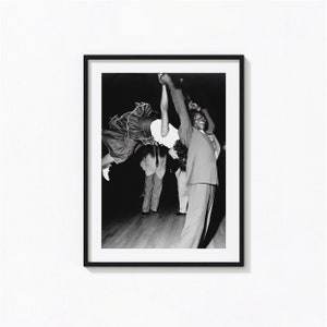 Paar tanzt im Sasichtig Ballroom Druck, schwarze Geschichte, schwarz-weiße Wandkunst, Vintage Druck, Fotografie Drucke, Druck in Museumsqualität