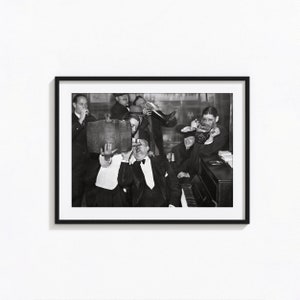 Giant Beer Drinking Bar Print, End of Prohibition Black and White Wall Art, Vintage Print, Photography Prints, Museum Quality Photo Print