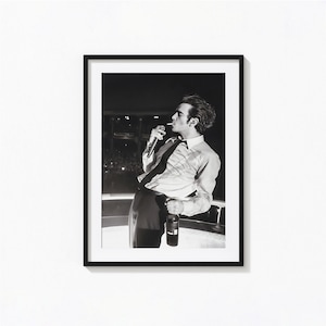 マティ・ヒーリーの喫煙プリント、1975年、バーカートアート、白黒ウォールアート、ビンテージプリント、写真プリント、美術館品質のプリント
