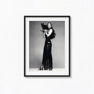 Cher Print, Cher Musik Schwarzweiß-Wandkunst, Vintage-Druck, Fotografiedruck, Fotokunstdruck in Museumsqualität