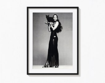 Cher Print, Cher Music Black and White Wall Art, Vintage Print, Photography Prints, Museum Quality Photo Art Print