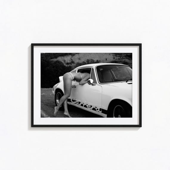 Porsche Carrera Poster, Vintage Porsche Black and White Wall Art, Vintage Print, Photography Prints, Museum Quality Photo Art Print