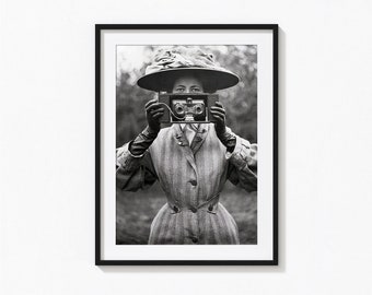 Impression photographe femme, art mural noir et blanc photo vintage, impression vintage, impressions photo, impression photo de qualité musée