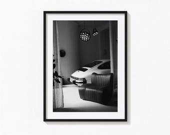 Retro Porsche Print, Vintage Porsche Poster, Black and White Wall Art, Vintage Print, Photography Prints, Museum Quality Photo Art Print