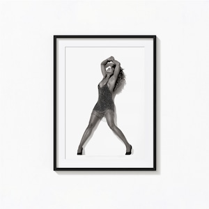 Tina Turner Print, RIP Tina Turner, Black and White Wall Art, Vintage Print, Photography Prints, Museum Quality Photo Art Print
