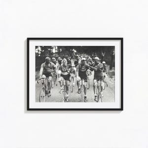 Impressão de ciclismo do Tour de France, arte de parede em preto e branco de cigarro, impressão vintage, impressões fotográficas, impressão de arte fotográfica com qualidade de museu