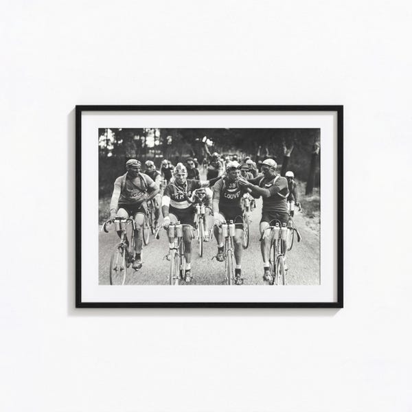 Impresión de ciclismo del Tour de Francia, arte mural en blanco y negro con diseño de cigarrillos, impresión vintage, impresiones fotográficas, impresión artística fotográfica con calidad de museo