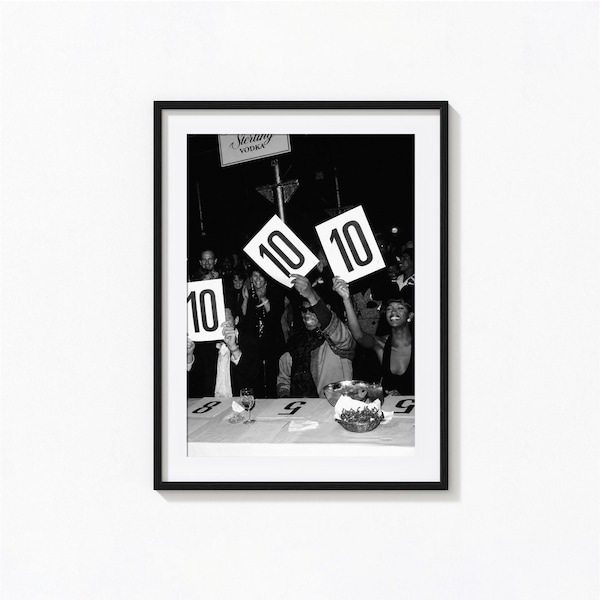 Impresión 10 de 10, Arte mural motivacional en blanco y negro, Impresión vintage de jueces de salón de baile, Impresiones fotográficas, Impresión fotográfica de calidad de museo