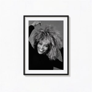 Tina Turner Print, RIP Tina Turner, Black and White Wall Art, Vintage Print, Photography Prints, Museum Quality Photo Art Print
