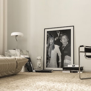Jane Birkin and Serge Gainsbourg Print, Fashion Black and White Wall Art, Vintage Print, Photography Prints, Museum Quality Photo Print image 2