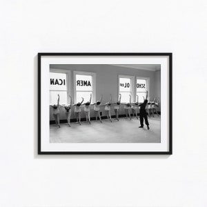 Bailarinas del American Ballet Print, Arte de pared en blanco y negro, Impresión vintage, Impresiones fotográficas, Impresión de arte fotográfico de calidad de museo