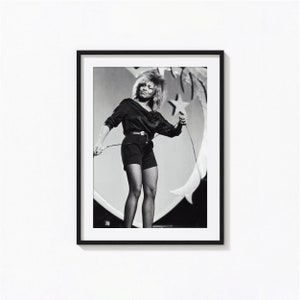 Tina Turner Print, RIP Tina Turner, Black and White Wall Art, Vintage Print, Photography Prints, Museum Quality Photo Print