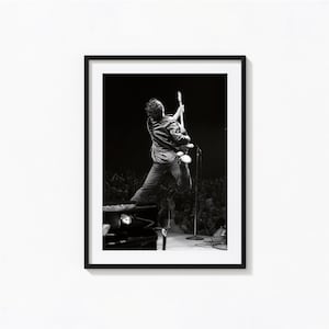 Impresión de Bruce Springsteen, arte de pared icónico en blanco y negro, impresión vintage, impresiones fotográficas, impresión artística fotográfica con calidad de museo
