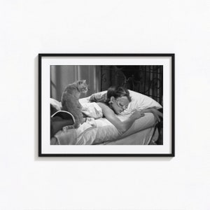Audrey Hepburn Print, Frühstück bei Tiffany Poster, Schwarz-Weiß-Wandkunst, Vintage-Druck, Fotografie Drucke, Fotodruck in Museumsqualität