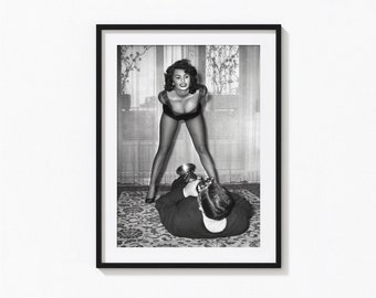 Sophia Loren Poster, Sophia Loren Hollywood Black and White Wall Art, Vintage Print, Photography Prints, Museum Quality Photo Art Print