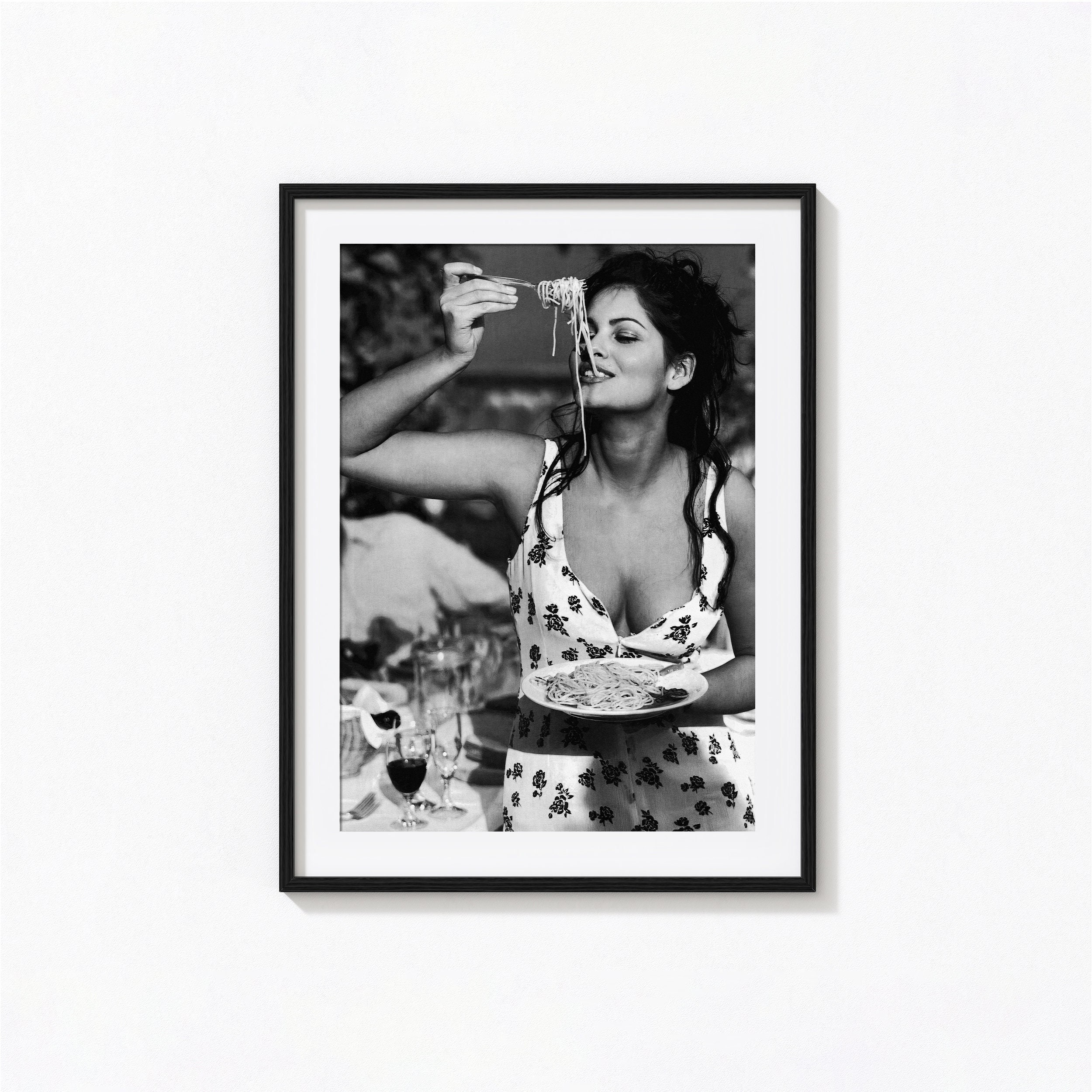 Spaghetti Alla Claudia Cardinale, Bombshell Actress Print, Black and White Wall Art, Vintage Print, Photography Prints, Museum Quality Print