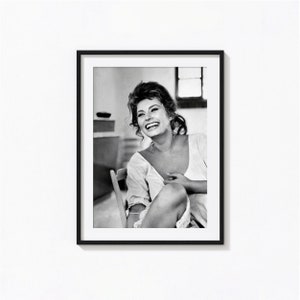 Affiche Sophia Loren, art mural hollywoodien Sophia Loren noir et blanc, impression vintage, impressions photographiques, impression d&#39;art photo de qualité musée