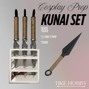 Kunai Cosplay Prop mit Ständer // Anime Figuren // Japanisches Kunai // Kostüm Zubehör