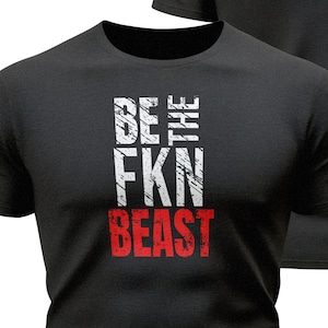 Discipline Fitness Shirt | Be The FKN Beast Shirt | Motivational Gym Shirt | Aggressive Mindset Tee | Patriotic Flag | R6 Apparel