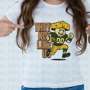 They not like us Greenbay Packers PNG digital file