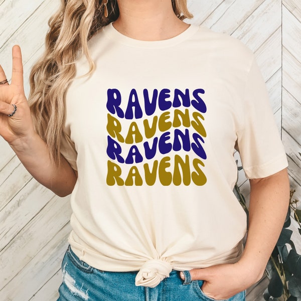 Ravens Retro Wavy PNG digital image