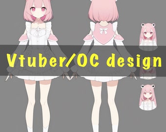 Vtuber Design - Anime Character Design / Vtuber Character Sheet / OC sheet / Custom Anime OC / Vtuber Design / OC Art / Custom Vtuber Art