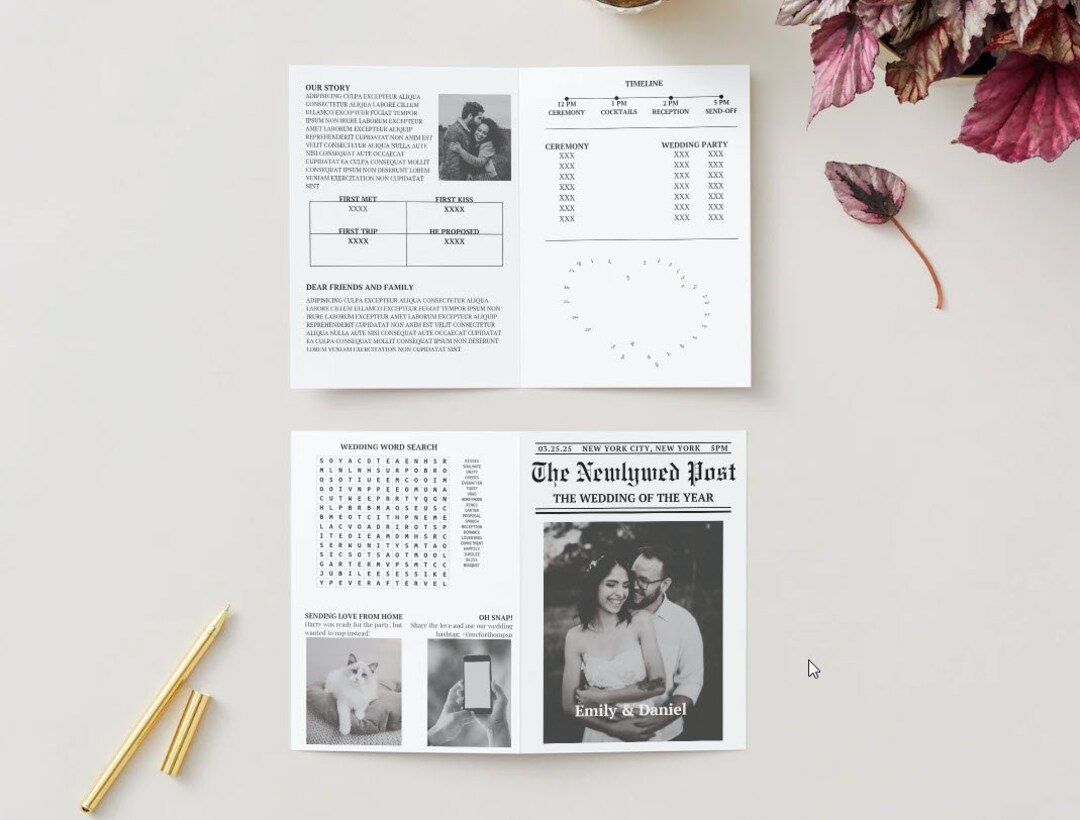The Newlywed Post Canva Template Etsy The Newlywed Post Canva Template Etsy