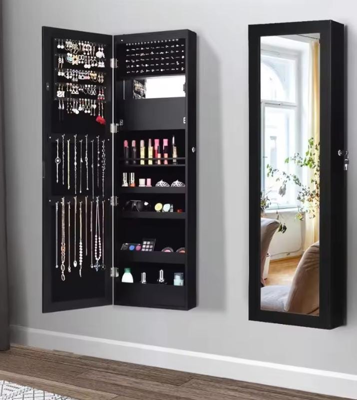 Wall Mounted Jewelry Cabinet