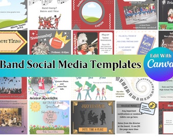 60 Editable Band Social Media Templates