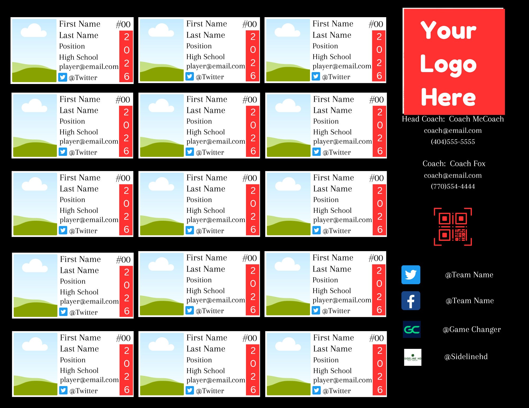 Assembly Ball Roster Travel Ball Roster Flyer Template for Showcase. Editable in Canva - Etsy