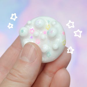 Textured Star Glitter Worry Stone: Polymer Clay Sensory Fidget Toy